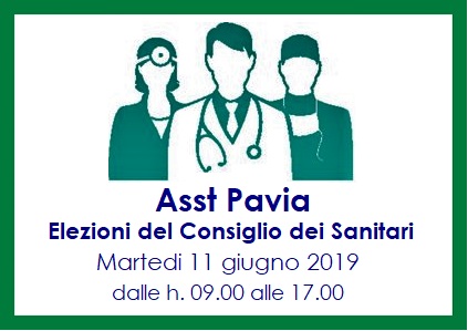 Elezione Consiglio dei Sanitari Asst Pavia 11 giugno 2019